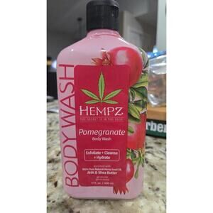 Hempz Pomegranate Herbal Body Wash Soap Full size 17 ounces New/Sealed